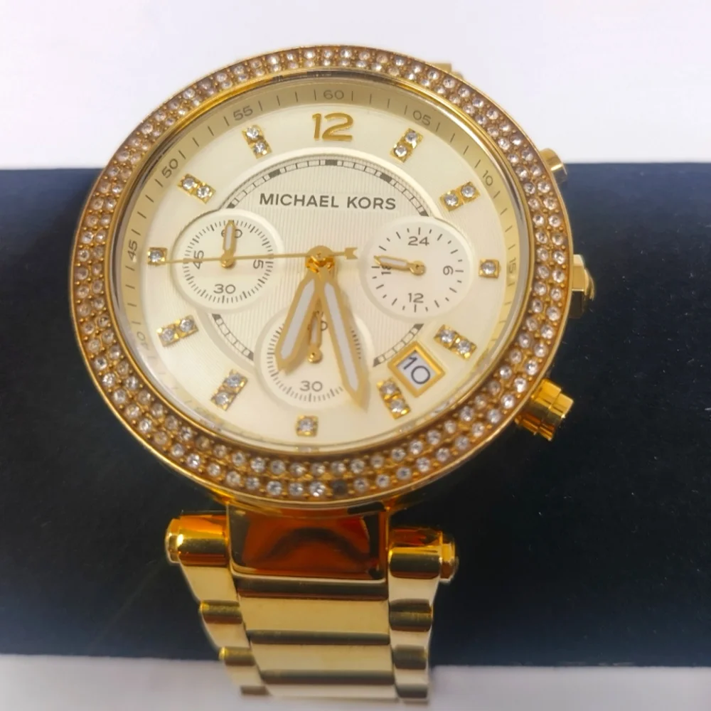 Michael Kors Parker Gold Watch - Picture 1 of 8